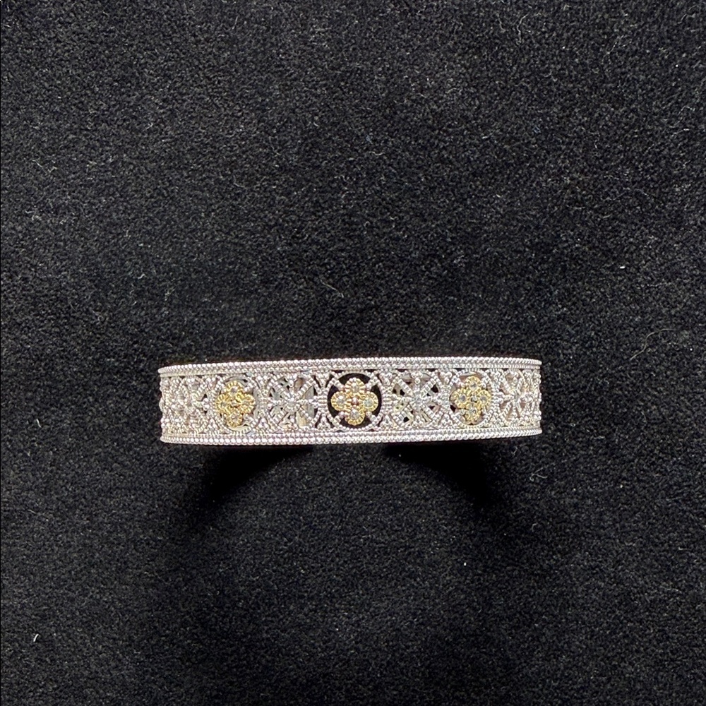 Judith Ripka Two-Tone Filigree Floral Bracelet - Sterling Silver &18k Gold